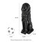 Set of 2 36.25"H Oversized MGO Black Guardian Sitting Lion Garden Statue